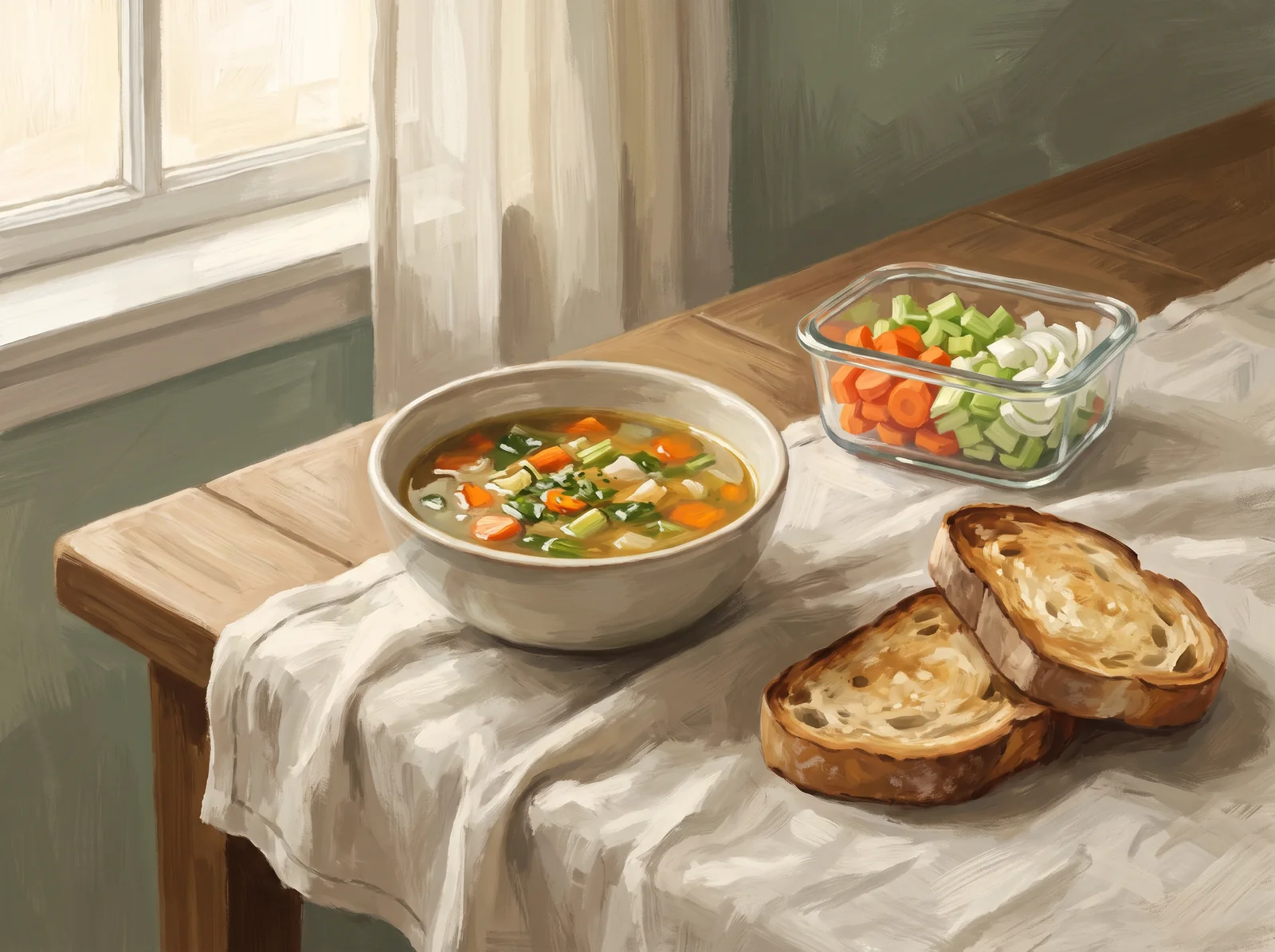 A simple meal uses ingredients already on hand